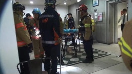 행복한백화점 엘리베이터 2m 추락현장..60대남성 심폐소생술에도 사망