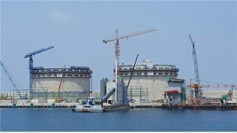 가스공사, 제주 LNG 저장탱크 지붕 상량식 개최 