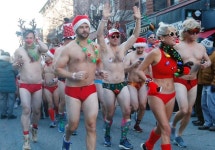 [포토] 영하 추위 속옷만 입고 