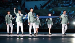 [포토] 광주세계수영대회기 입장 