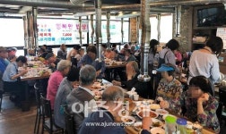 과천시 어르신 식사 대접하는 행복한 밥상 진행
