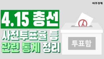 [4·15총선] '역대 최고는 21대' 사전투표율 등 관련 정보 정리 [아주경제 차트라이더]