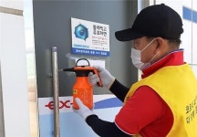 남해고속도로 섬진강주유소(부산방향), 화장실 마스크 착용 집중홍보