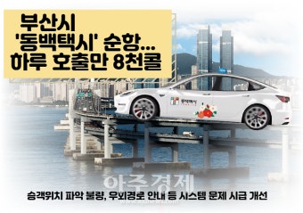 부산시, 지역화폐 기반 '동백택시' 순항..하루 호출만 8천콜