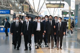 [포토] 광주 향하는 국민의힘 의원들