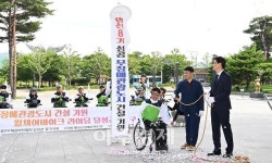 휠체어바이크, 낙동강‧금호강 경유 민선 8기 성공 기원 라이딩