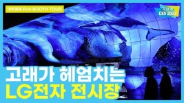 [CES 2023] '고래가 헤엄치네' 영상으로 담은 LG전자 전시관