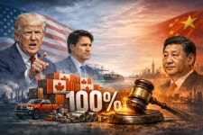 트럼프, 中과 손잡은 캐나다에 100% 관세...무역 압박 재점화