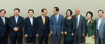 [포토] 황우여 새누리당 대표, 무역업계 간담회