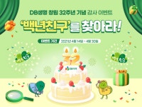 DB생명, 창립 32주년·백년친구를 찾아라! 이벤트 진행