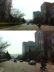 [보배드림] 말도 안 나오는 황당함…편도 5차선 한가운데로 역주행하는 자전거