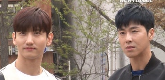 [영상] 유노윤호·최강창민(동방신기), 훈내 진동하며 출근 '멋짐의 정석 '운명' (뮤직뱅크)