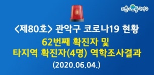 서울 관악구 코로나19 62번째 확진자 동선 공개..난곡동 거주..병원 3곳 방역소독
