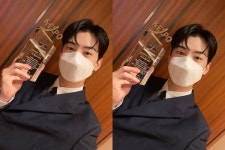아스트로 차은우, '한류엑스포' 서울관광재단 대표이사상 수상..감춰지지 않는 잘생김