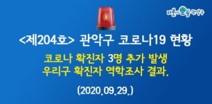 서울 관악구, 코로나19 추가 확진자 3명 발생 은천동·행운동·낙성대동 거주