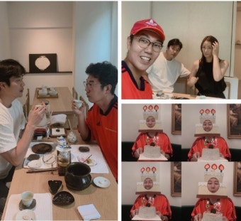 '귀국' 권상우-손태영 부부, 개그맨 김영철 생일파티 개최 