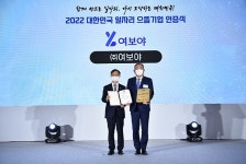 여보야, 2022년 대한민국 일자리 으뜸기업 선정 대통령 인증패 수훈