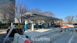 [르포] 용산 대통령실 인근 대형 전기차 충전소를 가보니