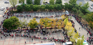 백신 떨어지기전 맞자보건소 장사진