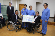 (주)에스엠, 중증장애인모임 심신회에 선물세트 전달