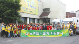 청도군자원봉사센터, 산서지역 4곳서 양파수확 작업