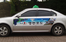 도심 곳곳 누비며 영천포도 알려요