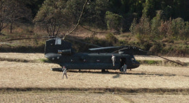 상주, 미군 수송헬기 불시착