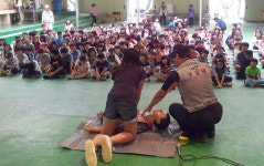 포항 북부소방서, 영천 중앙초 대상 심폐소생술 교육