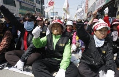 포항 오천·죽도시장 노점상 생존권 보장요구 단체 행동