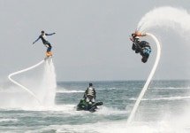 포항 영일대해수욕장 플라이보드 묘기