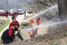 포항 연일읍 대곡저수지 일대, 산불기계화 방제 시연