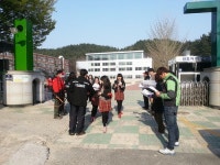 포항 환여동, 환호여중 앞 산불예방 캠페인 펼쳐