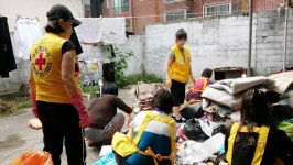 적십자사 장산봉사회, 경산 자인면 소외이웃 가정에 봉사활동