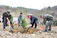 군위군 ‘삼국유사 가온 누리’ 사업장 나무심기 행사 개최
