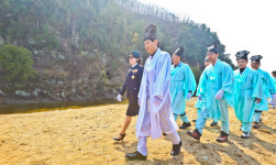 천연기념물 제1호 도동측백나무숲 보존 기원제