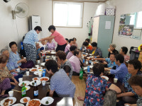경산 하양읍 도리리 복달임 행사…어르신들 짜장면 대접