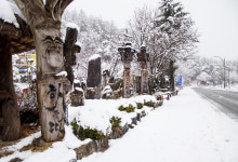 안동 하회마을 눈꽃 향연