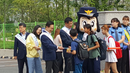 영천시, 등굣길 교통안전 캠페인 실시