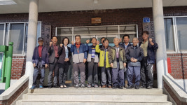 상주시 거동 7통 소각 산불없는 녹색마을 현판
