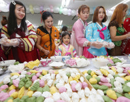 [포토] 추석맞이 송편 만들기 체험