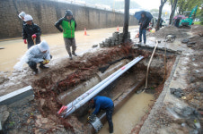 [포토] 포항 용흥동 고가도로 인근 노후 상수관 3곳 파열