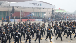 [포토] F-35A 스텔스기 첫 공개…제71주년 국군의 날 기념 행사 현장