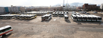 [포토] 대구 북부시외버스터미널 적막한 플랫폼·버스들