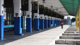 [포토] 대구 북부시외버스터미널 적막한 플랫폼·버스들