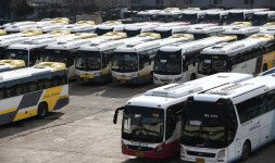 [포토] 대구 북부시외버스터미널 적막한 플랫폼·버스들