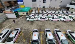 [포토] 코로나19에 멈춰 선 대구지역 택시