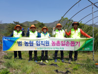 농협문경시지부, 영농기 맞아 오미자농장 농촌일손돕기