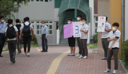 [포토] 포항 영일중, 학생 회장 선거운동