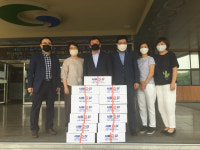 천태종 장엄사 신도회, 경산시청 공직자에 격려 떡 1000개 전달