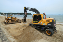 [포토] 포항 영일대해수욕장 모래사장 정비